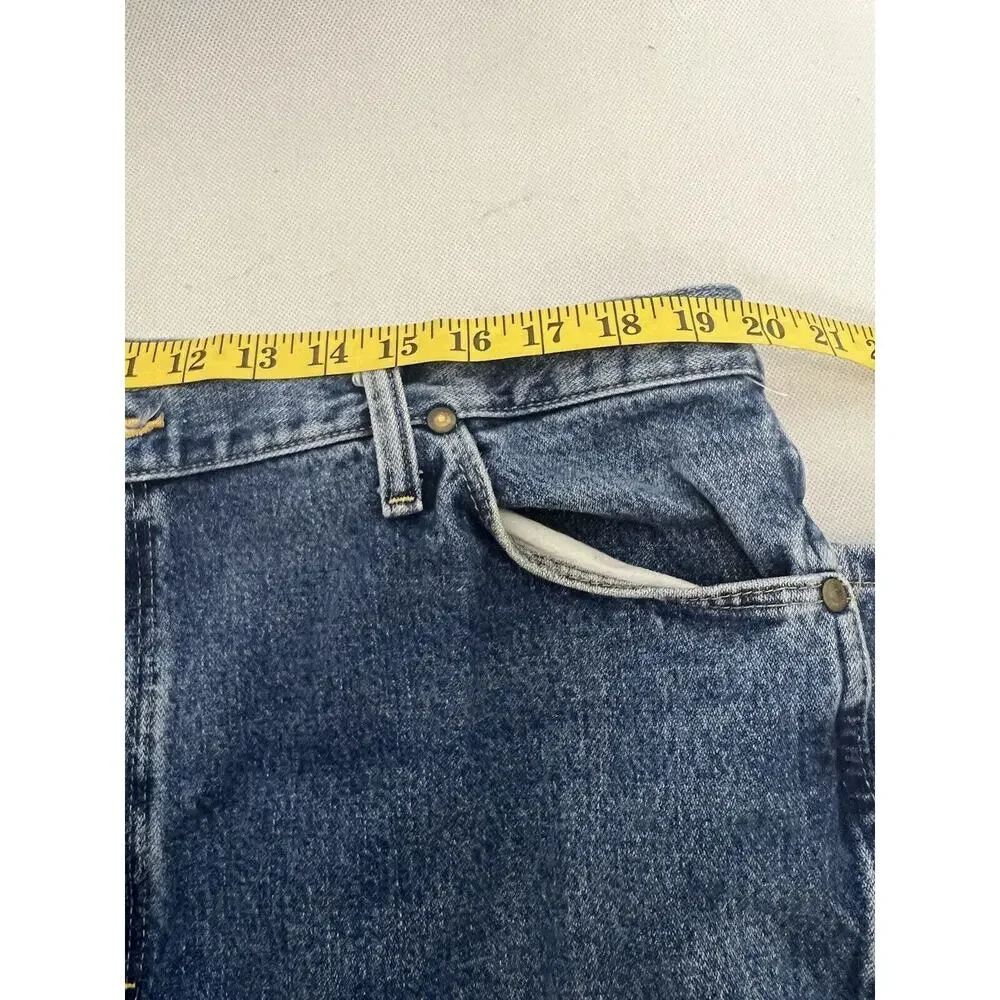 Wrangler Jeans Mens 40x30 Blue George Strait Cowboy Cut Western - Picture 7 of 9